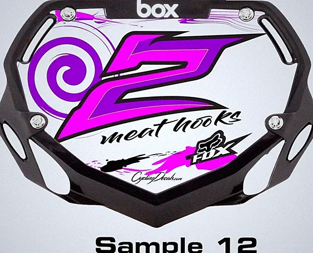 BMX NUMBER PLATE Graphic Decal Sticker STACYC Strider BOX Number Plate Graphic