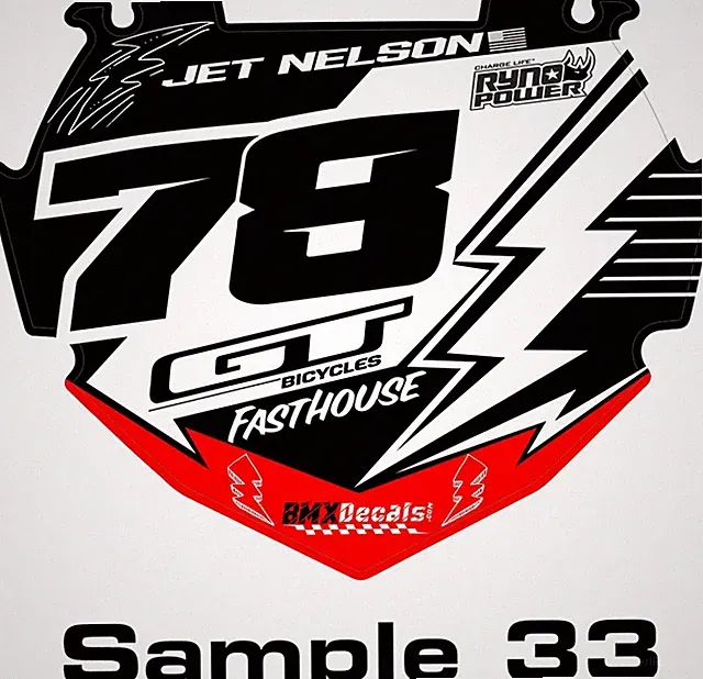 BOX insight Number Plate sticker decal graphic STACYC Strider BMX NUMBER ODI