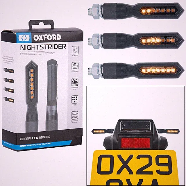 Oxford Nightstrider LED Motorcycle Indicators Night Strider Streaming Bike