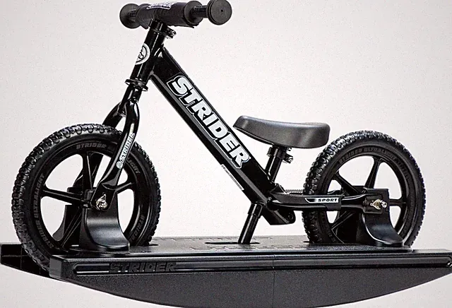 Strider 12” Pro Bike (Black Pearl) + Rocking Base