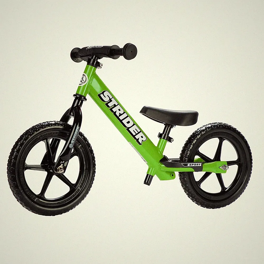 Strider 12 Sport Balance Bike for Kids 1-4 Years, Green