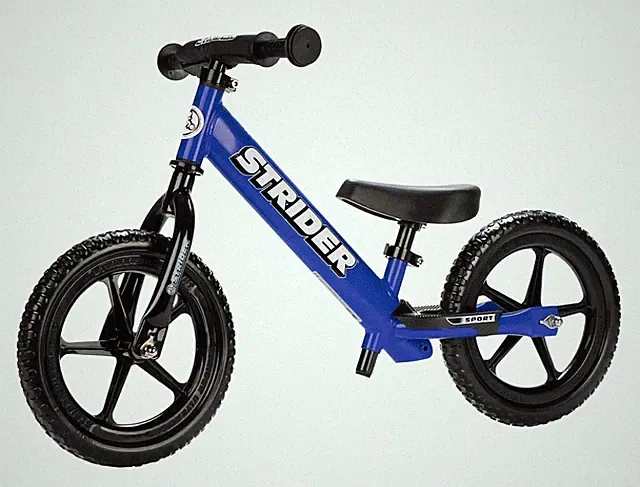 Strider 12" Sport Bike, Blue- Balance Bicycle for Kids 1 to 4 Years