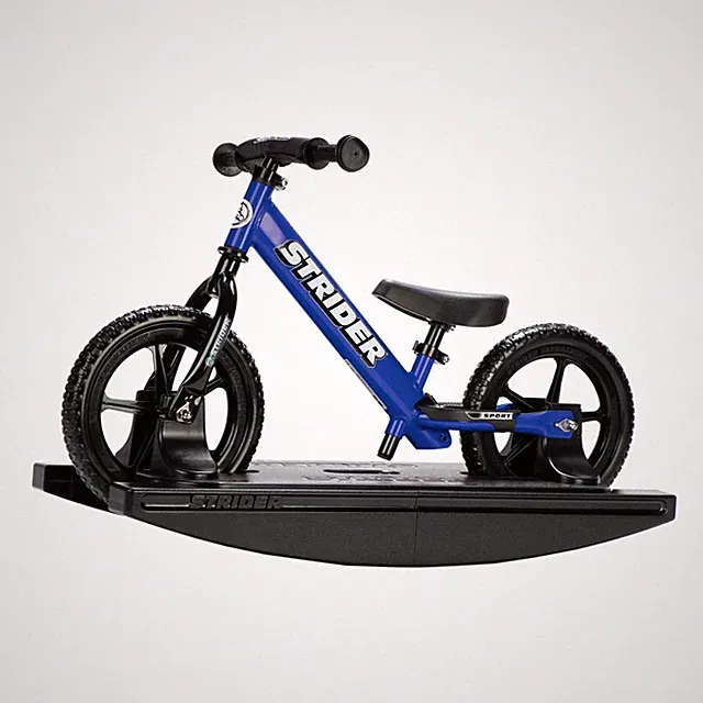 Strider 12 Sport Bike with Rocking Base for Kids 6 Months-4 Years, Blue