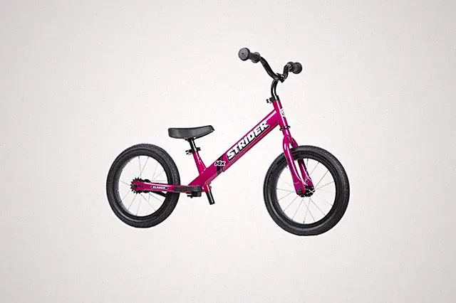 Strider 14x Classic Balance Bike for Kids 3-6 Years, Funky Fuchsia