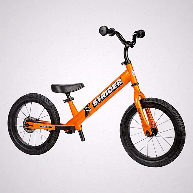 Strider 14x Classic Balance Bike for Kids 3-6 Years, Totally Tangerine