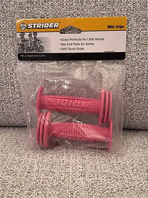 Strider Bike Grips Pink New In Package Replacement Rubber 12 Sport And Pro