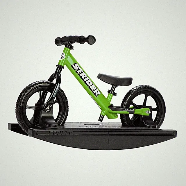 Strider Sport 2-in-1 Rocking Bike for Kids 6 Months-4 Years, Green